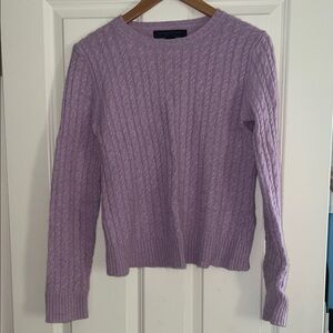 Express Lilac Cable Knit Sweater